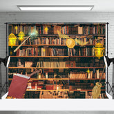 Lofaris Bookshelf Wand Broom Lights World Book Day Backdrop